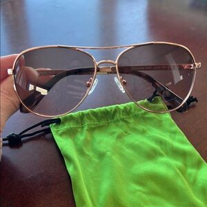 Kate Spade Emmaline Sunglasses Rose Gold Aviator